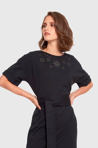 Vestido recto - Negro