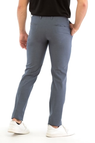 Pantalón slim fit - Incotex - Azul y gris