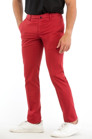 Pantalón slim fit - Incotex - Rojo