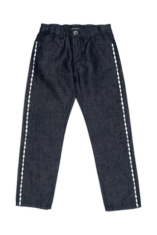 Vaquero de lino - Emporio Armani - Azul
