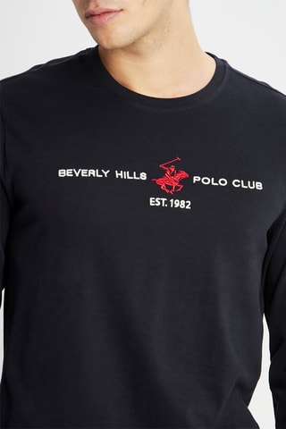 Camiseta - Beverly Hills - Blanco y azul