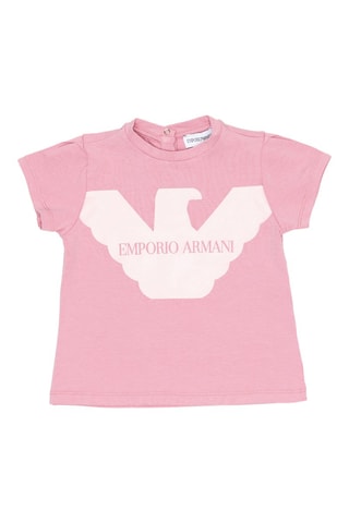 Camiseta - Emporio Armani - Blanco y rosa