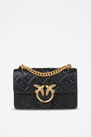 Bandolera de piel Love One Mini - Negro