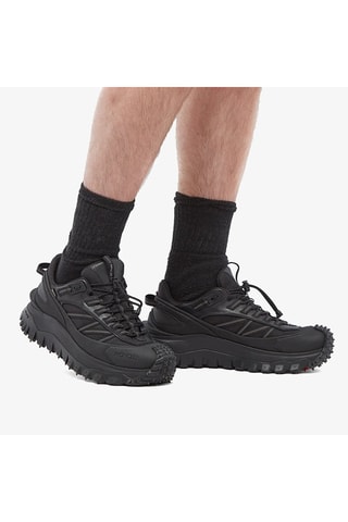 Zapatillas altas de piel Trailgrip GTX Low Top - Moncler - Negro y rojo