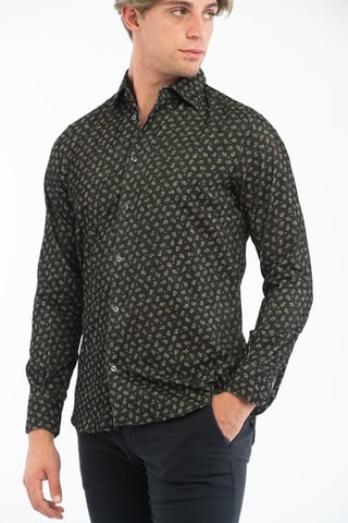 Camisa regular fit - Incotex - Caqui