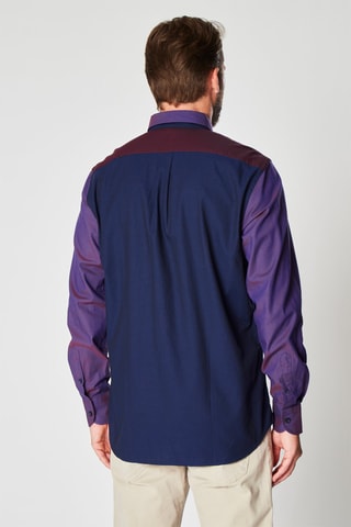 Camisa - Harmont & Blaine - Azul marino y violeta