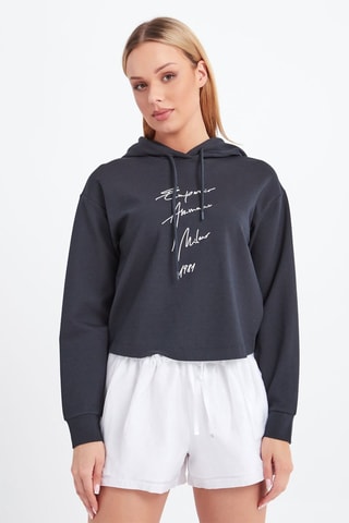 Sudadera con capucha - Emporio Armani - Azul marino