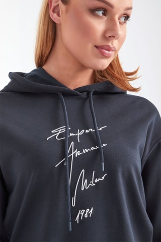 Sudadera con capucha - Emporio Armani - Azul marino