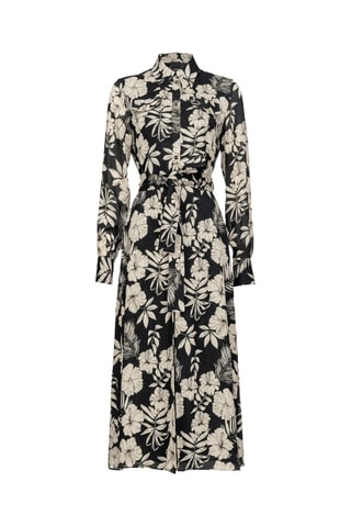 Vestido largo - Blanco y negro