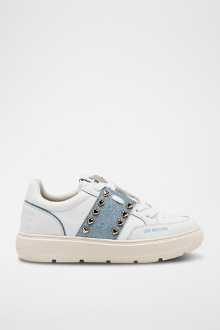 Zapatillas de piel - Love Moschino - Blanco