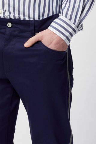Pantalón recto - Harmont & Blaine - Azul y gris