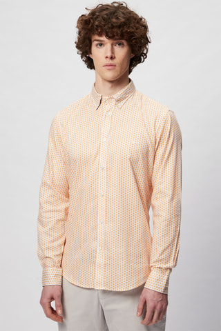 Camisa - Harmont & Blaine - Blanco y naranja