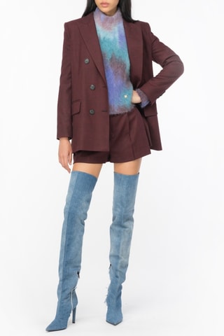 Jersey de lana y alpaca - Azul