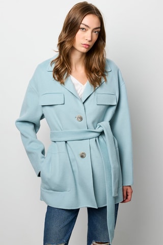 Chaqueta de lana - Celeste