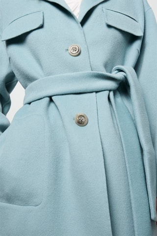 Chaqueta de lana - Celeste