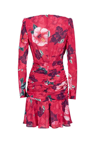 Vestido evasé - Fucsia