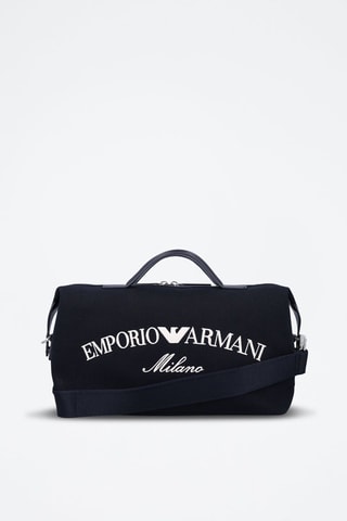 Bolsa de viaje - 35 cm - Emporio Armani - Blanco y azul