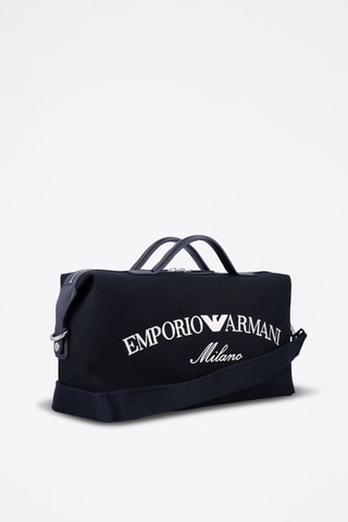 Bolsa de viaje - 35 cm - Emporio Armani - Blanco y azul