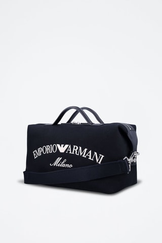 Bolsa de viaje - 35 cm - Emporio Armani - Blanco y azul