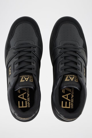 Zapatillas de piel - EA7 - Negro y dorado