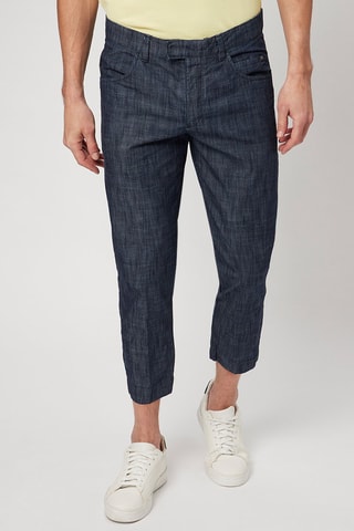 Pantalón slim fit 7/8 - Harmont & Blaine - Blanco y azul