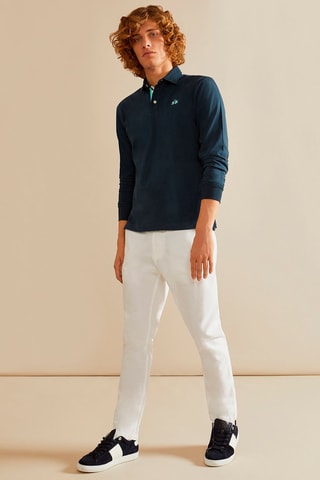 Pantalón chino de lino - Blanco