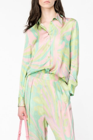 Camisa - Verde y rosa