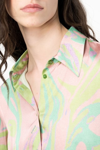 Camisa - Verde y rosa