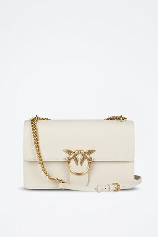 Bandolera de piel bovina Love One Classic - Blanco