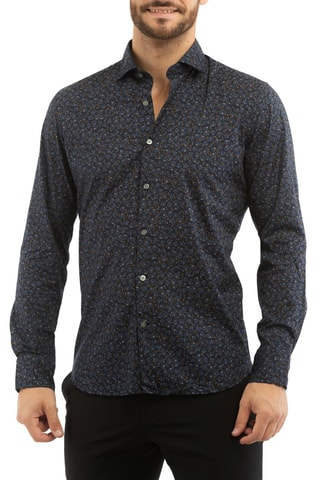 Camisa - Azul, negro y marrón