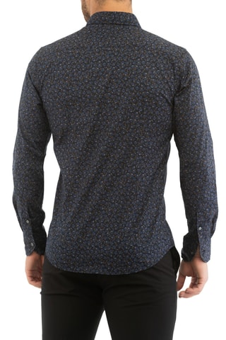 Camisa - Azul, negro y marrón