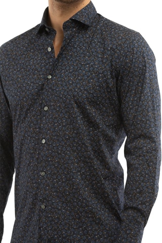 Camisa - Azul, negro y marrón