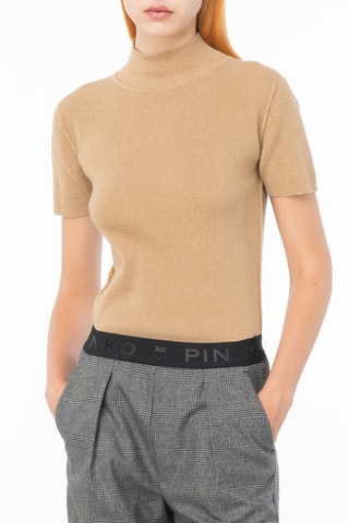 Top de lana y cachemir - Beige