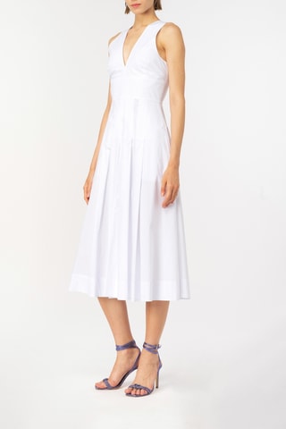 Vestido midi - Blanco