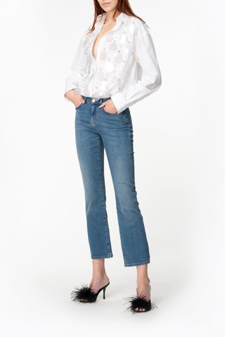 Vaquero bootcut 7/8 - Azul