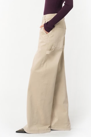 Pantalón cargo - Beige