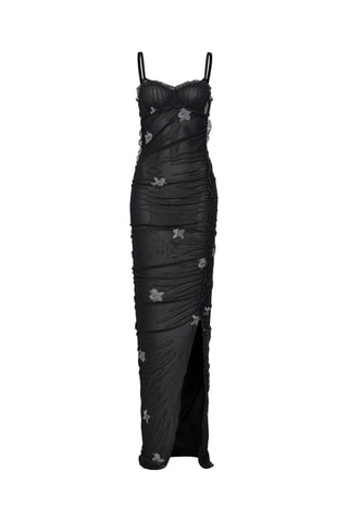 Vestido largo - Negro y gris