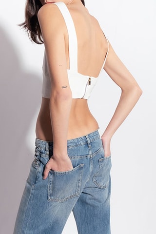 Top de lino - Blanco