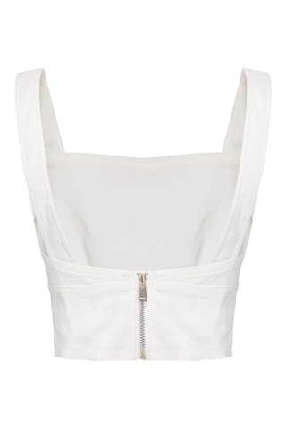Top de lino - Blanco