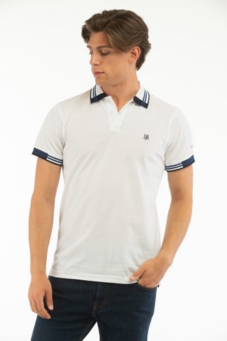 Polo - Harmont & Blaine Jeans - Blanc et bleu