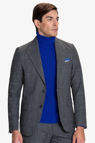 Chaqueta de traje - Dan John - Blanco y gris