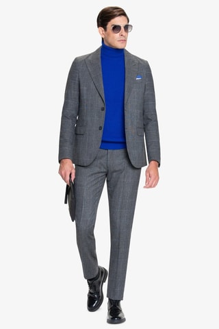 Chaqueta de traje - Dan John - Blanco y gris