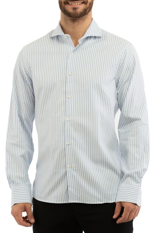 Camisa - Blanco y azul claro