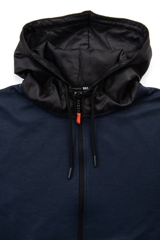 Sudadera con capucha - Negro y azul