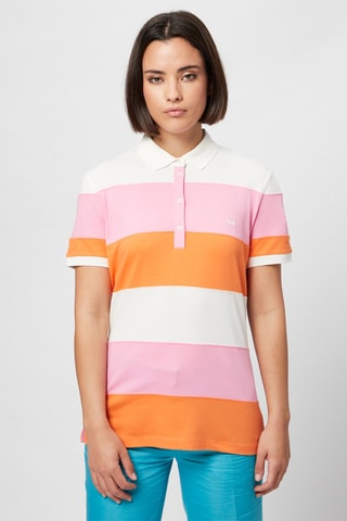 Polo - Harmont & Blaine - Blanco, naranja y rosa