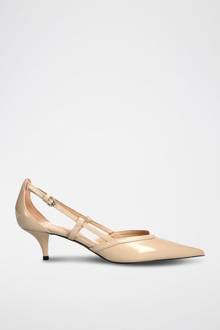 Zapatos de piel de tacón - Beige