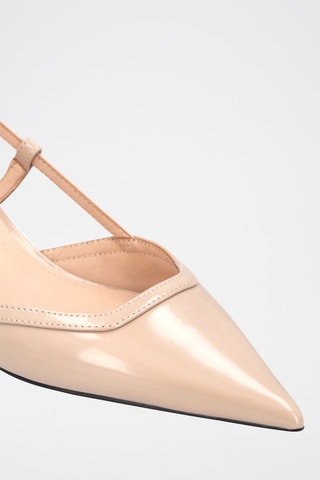 Zapatos de piel de tacón - Beige