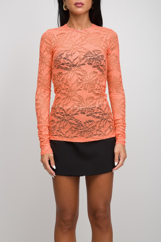 Top de encaje - Coral
