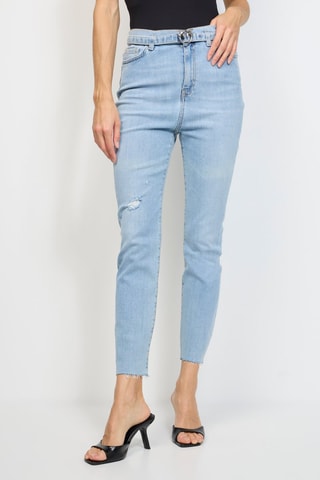 Vaquero skinny fit de tiro alto - Azul claro
