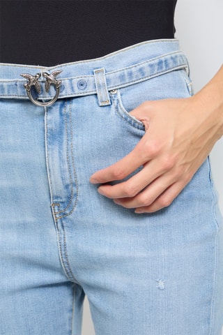 Vaquero skinny fit de tiro alto - Azul claro